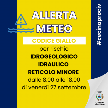 Allerta meteo codice giallo