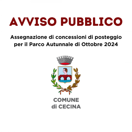 Assegnazione di concessioni di posteggio per il Parco Autunnale di Ottobre 2024