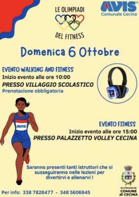 Evento Le Olimpiadi del Fitness Walking and Fitness Cecina