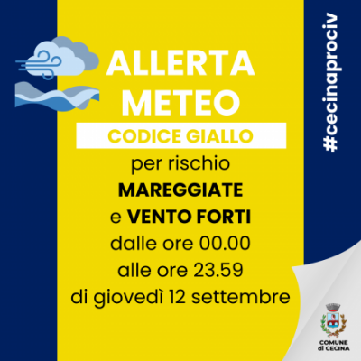 Allerta meteo codice giallo