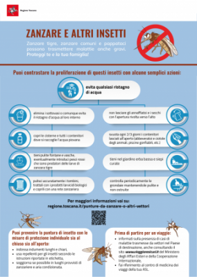 Arbovirosi: pochi e semplici gesti per ridurne la diffusione