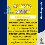 Allerta meteo codice giallo reticolo idraulico minore e principale