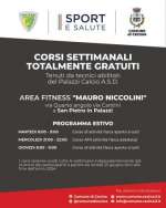 Variazione orario dei corsi SETTIMANALI GRATUITI nell'area fitness "Mauro Niccolini"