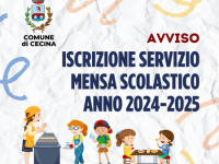 Iscrizione servizio mensa per l'anno scolastico 2024-2025